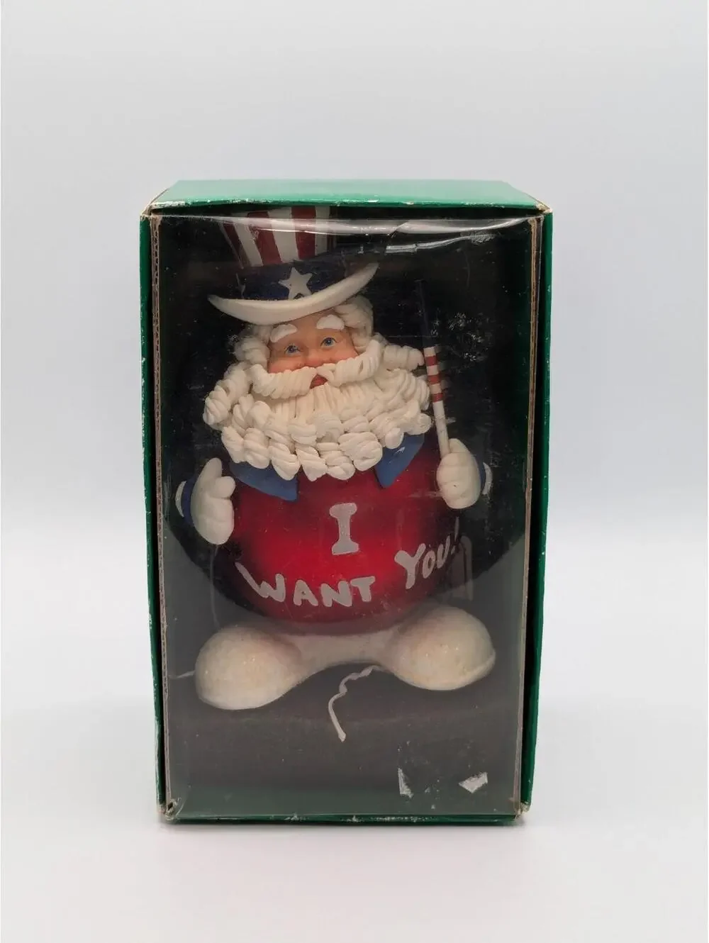 Department 56 I Want You 1999 Pastimes Santa Ornament, Uncle Sam, Americana